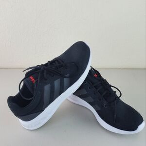 Adidas Men's  Shoe Black, White Sole,  Size 9 Cloudfoam Pre-owned